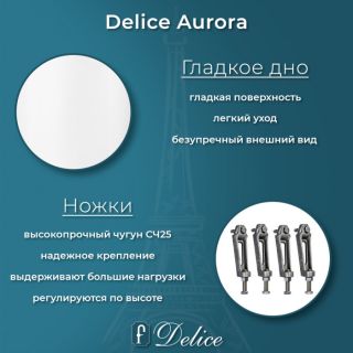 Ванна чугунная Delice Aurora DLR230604R 160x75 с отверстиями под ручки
